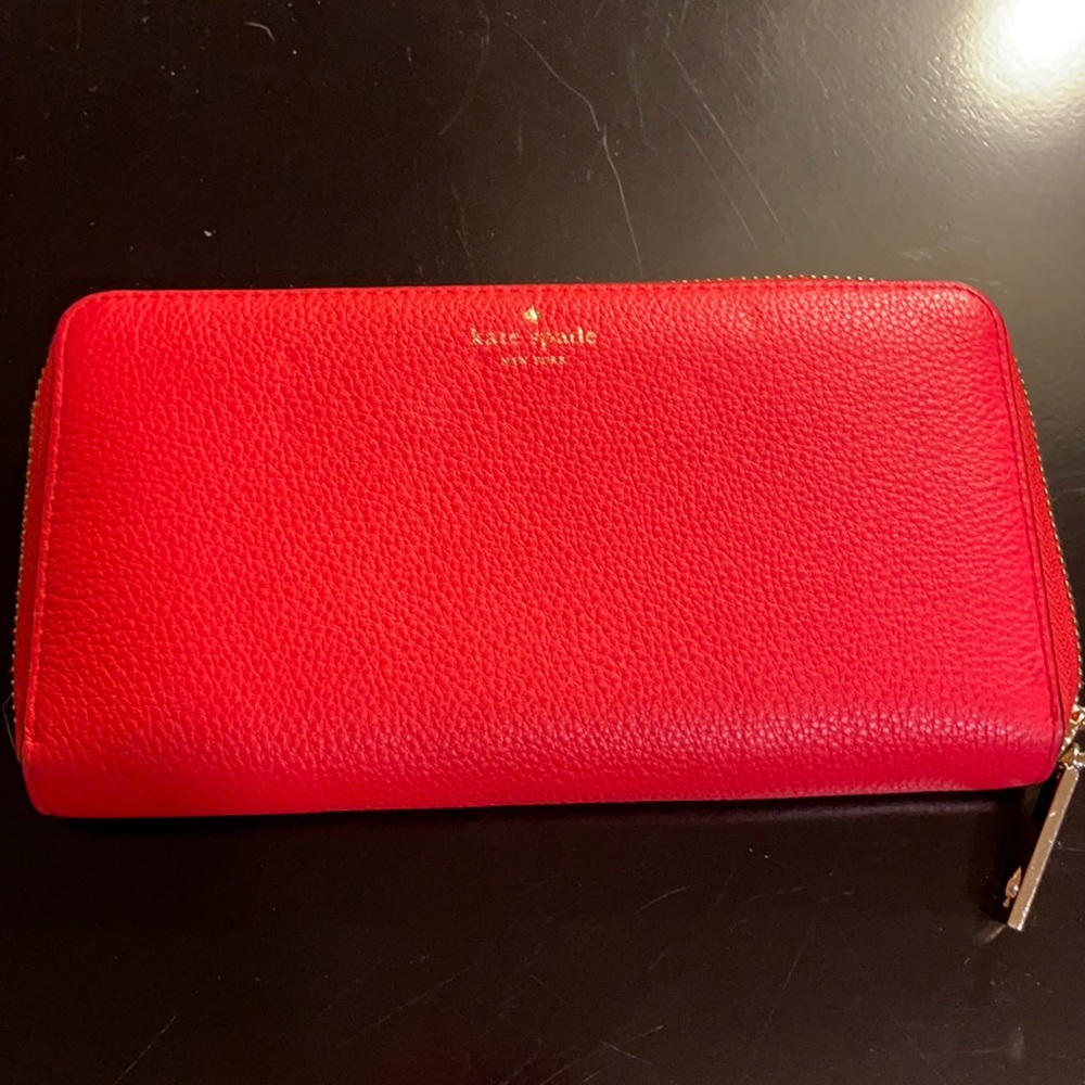 Red kate spade wallet